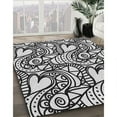 thumbnail image 2 of Ahgly Company Indoor Round Patterned Charcoal Black Novelty Area Rugs, 8' Round, 2 of 6