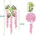 thumbnail image 2 of Paquete de 12 guirnaldas de flores de glicina, cuerdas de flores artificiales de 3.75 pies, flores colgantes falsas, flores de guirnalda de glicina de seda, enredadera de glicina para boda, jardín, de, 2 of 5