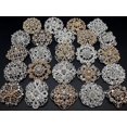 thumbnail image 1 of Lote de 24 piezas de broches de flores de cristal con diamantes de imitación transparentes, juego de broches para ramo de boda Diy, 1 of 2