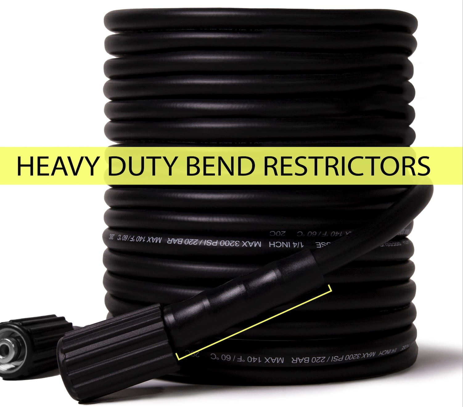 Quality Replacement Pressure Washer Hose 15 meter DN8 3/8 Male x 3/8 BSP Male 
