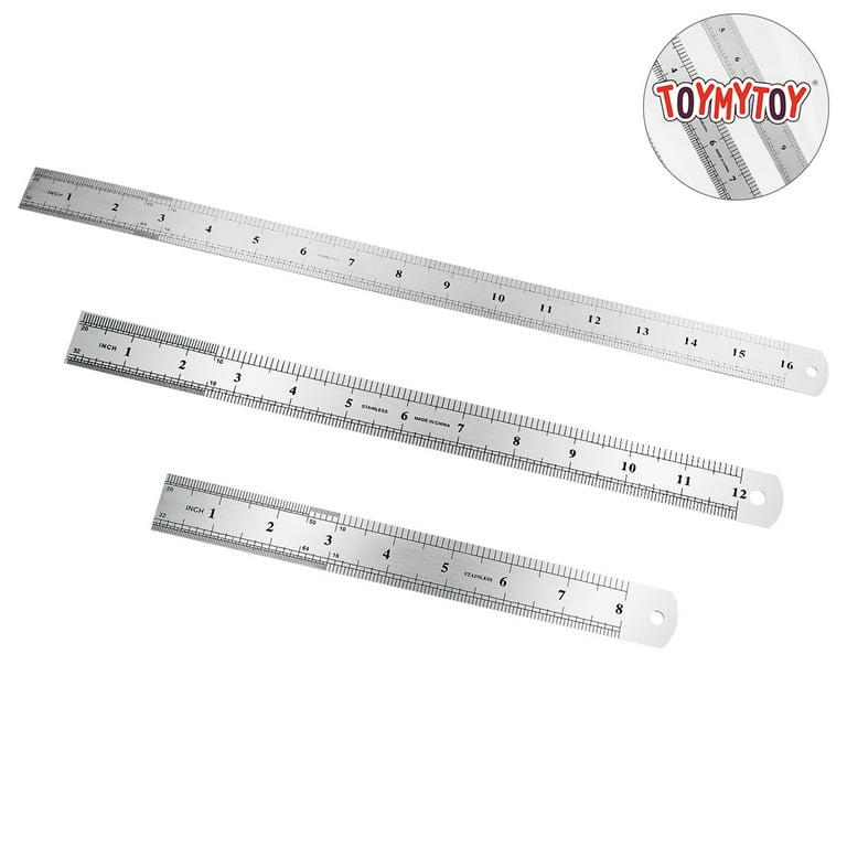 NUOLUX Ruler Steel Inch Metal Straight Machinist 13 Stainless Office  Drawing Math Metric Mm Small Rulers Tools Engineering