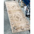 thumbnail image 1 of Unique Loom 3136014 3 x 13 ft. Chateau Lincoln Runner Rug, Beige, 1 of 4