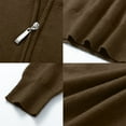 thumbnail image 4 of HAOMEILI Men's Quarter Zip Up Sweaters Slim Fit Lightweight Mock Neck Pullover Casual Polo Sweaters, 4 of 5