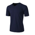 thumbnail image 2 of Ma Croix Mens Active Solid V-Neck T-Shirts Heavy Blend Cotton Short Sleeve, Up to 5XL, 2 of 4