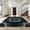 Black Teal Coral Orange, Pattern 3, variant on Design&I 9'x12' Washable Area Rug Sleek Flatweave Pet Friendly Record Musical Vinyl Collage Overlapping Albums Melodic Theme for Master Suite, Under Bed