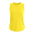 thumbnail image 2 of WDDDD Women‘s Workout Tank Tops Sleeveless Racerback Quick Dry Athletic Shirts Yellow S, 2 of 6