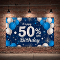 thumbnail image 3 of Blue White Balloon Themed 50th Birthday Banner Backdrop Decorations Party Supplies Photography Props for Birthday Parties Celebrations Photo Shoots Events, 3 of 7