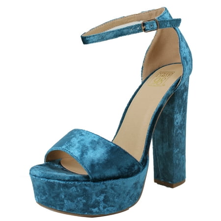 sandal speedlimit chunky heel ankle toe velvet strap platform block open dialog displays option button additional opens zoom