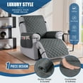 thumbnail image 6 of Timeles Waterproof Recliner Covers, Recliner Chair Covers with Leg Straps, Reversible Recliner Couch Cover for 1 Seat Reclining Sofa, Washable Chair Protector for Pets Kids(1 Seater 22", Dark Gray), 6 of 9