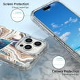 thumbnail image 2 of Dteck Marble Pattern Case For iPhone 16 Pro,Shockproof Hard PC+Soft Silicone Bumper Drop Protective Women Girls Phone Cover Case for iPhone 16 Pro,Gold/Blue, 2 of 6