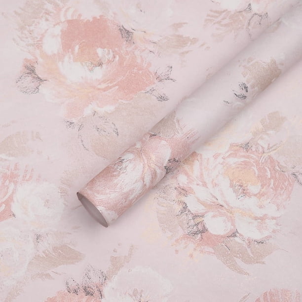 Zhuge Papel para envolver flores, papel para envolver flores, papel para envolver con motivos tridimensionales, papel para pintar al óleo (polvo de rosa)