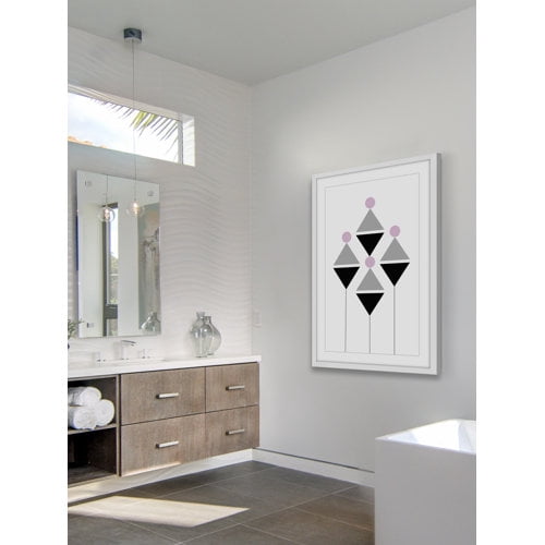 Marmont Hill "Triangle Flowers" by Katarina Snygg Framed Painting Print