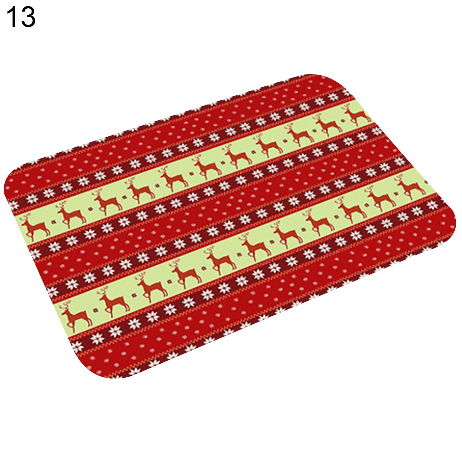 TOPOINT Christmas Plaid Door Mats Xmas Tree Winter Floor Mat Indoor Outdoor Entrance Bathroom