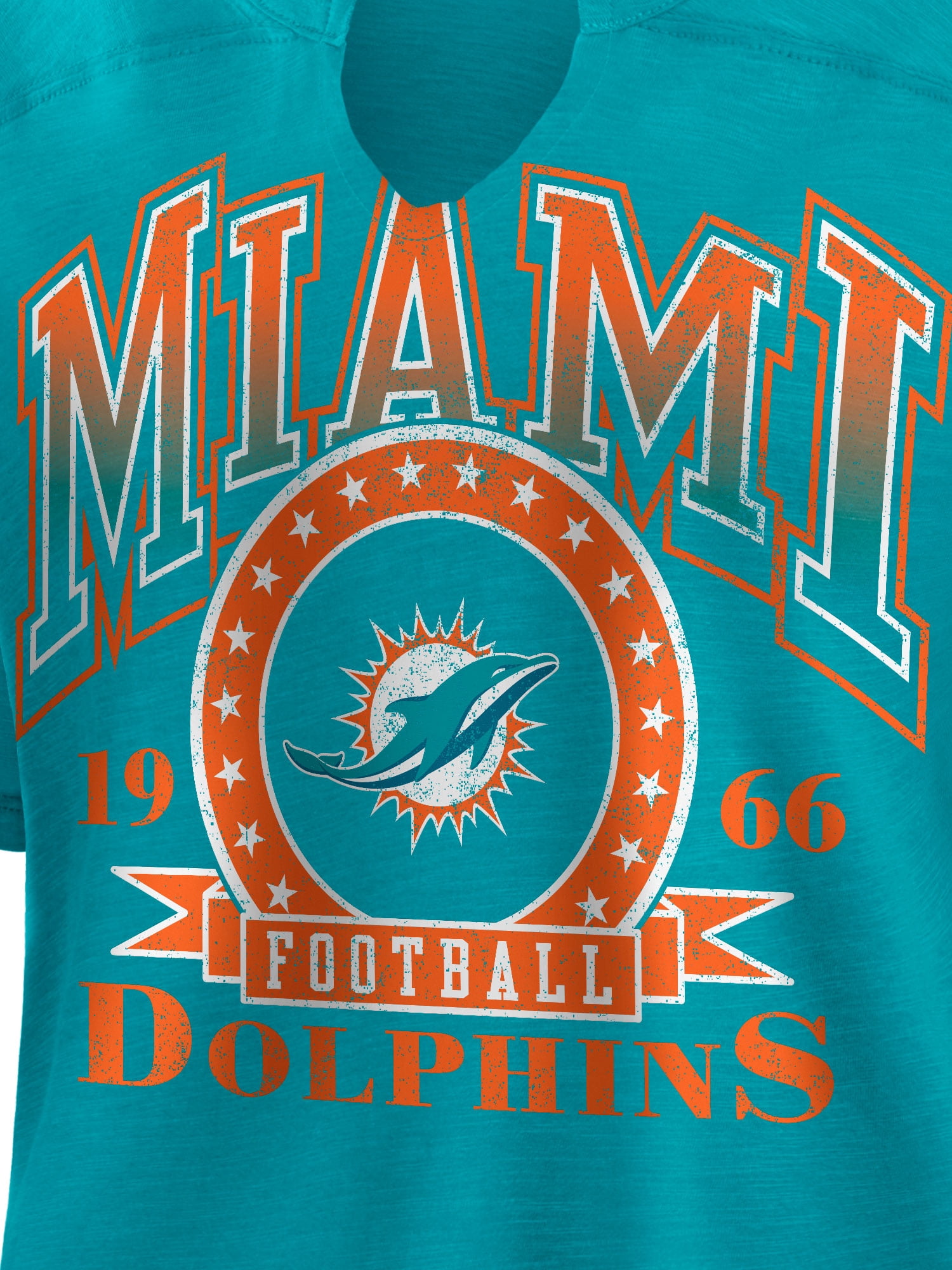 NFL Miami Dolphins Women's Cotton Green Short Sleeve T-Shirt