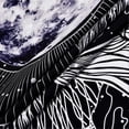 thumbnail image 5 of (148 x 200 cm) Wall tapestry, psychedelic, with moon, star and cloud pattern, black and white, for bedroom, 5 of 5