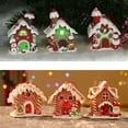 thumbnail image 5 of Christmas Village Houses, Resin Christmas Village with Warm Light Battery Operate, Christmas Home Table Decor Collectible Buildings, 5 of 5