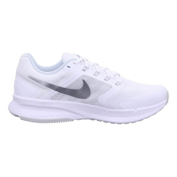 Womens Nike RUN SWIFT 3 Shoe Size: 8.5 White - Metallic Silver Running