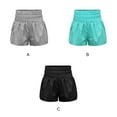 thumbnail image 4 of Minnieouse Pantalones cortos elásticos de verano para mujer, ropa de calle plisada de Yoga para ciclismo de secado rápido, ropa deportiva de estilo Prendas para la parte inferior del cuerpo Verde L Minnieouse AP019247-07, 4 of 6