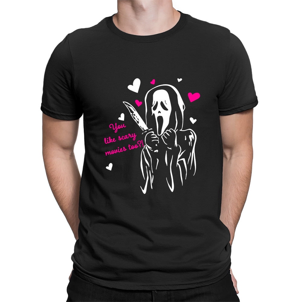 ubemandede skibsbygning Paine Gillic Envmenst Funny Ghost Face You Like Scary Movies Too Cotton T Shirt Cotton  Casual Halloween Gifts Plus Size - Walmart.com