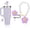 Purple, variant on Straw Cover for Stanley Cup with Pearl Charm - Cute Flower - fit 0.4in / 10mm Straws Silicone Topper Cover Cap for 30&40 Oz Tumbler with Handle, Tumbler Cup Accessories