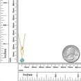 thumbnail image 6 of Gem Stone King 10K Yellow Gold Blue Zircon Pendant Necklace for Women | 0.85 Cttw | Gemstone Birthstone | Round 5MM | With 18 inch Chain, 6 of 6
