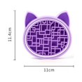 thumbnail image 2 of Alfombrilla de limpieza para brochas de maquillaje con diseño 2 en 1, con soporte para secar brochas, almohadilla limpiadora de brochas de silicona con forma de gato y brocha cosmética, 2 of 5