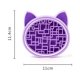 thumbnail image 2 of Alfombrilla de limpieza para brochas de maquillaje con diseño 2 en 1, con soporte para secar brochas, almohadilla limpiadora de brochas de silicona con forma de gato y brocha cosmética, 2 of 5