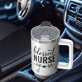 thumbnail image 4 of ‎Large 40oz Tumbler Designed for Nurses, Stainless Steel Vacuum Insulation, Comes with Handle, A Supportive Gift for Nurse, Great for Graduation or Birthday, 4 of 5