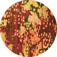 thumbnail image 1 of Ahgly Company Indoor Round Abstract Orange Contemporary Area Rugs, 7' Round, 1 of 1
