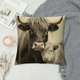 thumbnail image 2 of GOSMITH Highland Cow Throw Pillow Case  Farm Animal Cow Baby Square Pillow Cover for Couch Chair Bedroom Farmhouse Sofa (Baby), 2 of 5