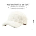thumbnail image 5 of D GROEE Peaked Fluffy Baseball with Wide Brim Solid Color Uv proof Sun Peaked Hat for Women, 5 of 6