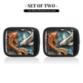 thumbnail image 2 of Yiaed Colorful Koi Fish Art Print Luggage Handles Wrap Grips 2 Packs – Suitcase Identifiers Tags Travel Accessories Grip, 2 of 9