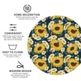 thumbnail image 3 of Naloa Sunflowers Leather Coasters for Drinks, Durable Drink Coasters 4 Set for Tabletop Protection, Luxurious Home Décor and Housewarming Gift ( {designName})Round Shape, 3 of 6