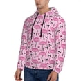 thumbnail image 3 of Goofa Cute Watermelon Flamingo for Men's Hooded Sweatshirt - Lightweight Pullover Hoodie with Kangaroo Pocket, Perfect for Everyday Wear-Medium, 3 of 7