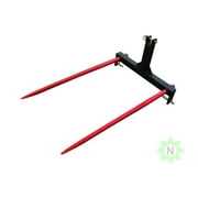3 Point Double Bale Spear attachment - CAT 1-2 - 2 x 49" Prongs