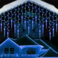 thumbnail image 4 of Guirnalda de luces LED de 3 m con forma de carámbano para Navidad, decoración de jardín al aire libre, cascada, luces de hadas para aleros de calle y patio, 4 of 5