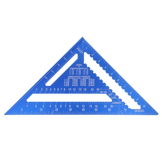 Oubit Angle Triangulaire Protractor,Triangulaire Angle Règle Carré Mesure Outil en Alliage d'Aluminium Angle Triangulaire Protractor Matériaux Respectueux de l'Environnement