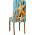 thumbnail image 4 of ABPHQTO Funda protectora para silla de playa, estrella de mar, funda protectora para asiento, para comedor, Hotel, boda, fiesta, juego de 4, 4 of 4