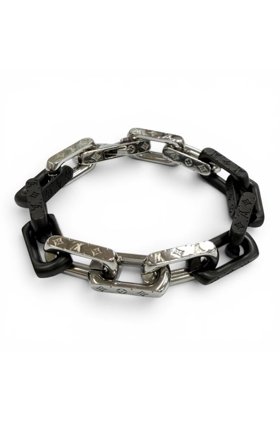 Pre-Owned LOUIS VUITTON (Louis Vuitton) 2025 Model M00686 Monogram Chain Bracelet, Black and...