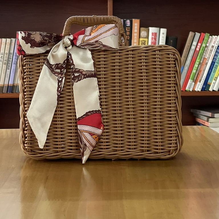Rattan box bag sale