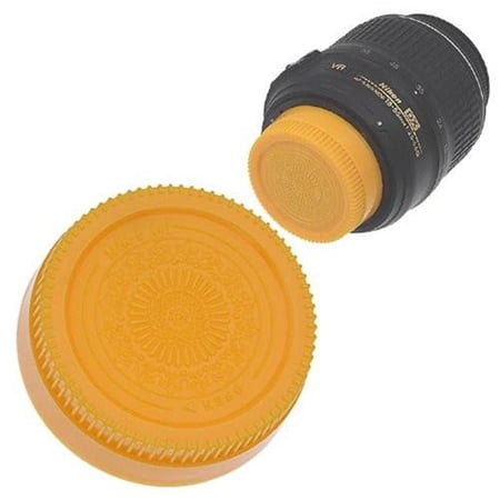 Fotodiox Cap-Rear-Nikon-Yellow Designer Rear Lens Cap for All Nikon & Nikkor F Lenses Yellow