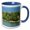 Blue/White, variant on 3drose, Image of Passing a Small Island on Way to Aruba, 11oz Two-tone Green Mug