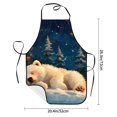 thumbnail image 2 of Easygdp Starry Sky Sleep White Bear Apron Waterdrop Resistant with 2 Pockets,Oil Resistant Cooking Kitchen Chef Apron for Women Men, 2 of 7