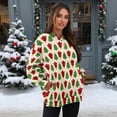 thumbnail image 3 of Xoenoiee Christmas Tree Print Sweatshirt for Women Xmas Oversized Crewneck Long Sleeve Pullover Fleece Top 2025 Fall Winter Fashion Outfits Clothes, Size S, 3 of 7