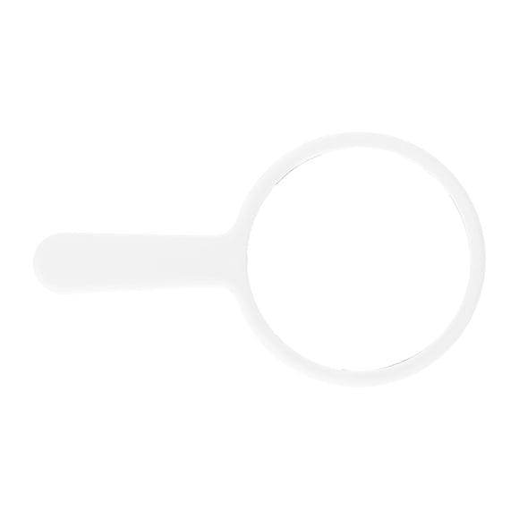 1 Pc Espejo Cosmético Redondo con Patrón de Diamante para Mujeres para Viajes de Negocios Vacaciones Espejo de Aluminio ABS Blanco M