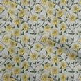 thumbnail image 1 of oneOone Cotton Poplin Yellow Fabric Floral Craft Projects Decor Fabric Printed By The Yard 56 Inch Wide, 1 of 5
