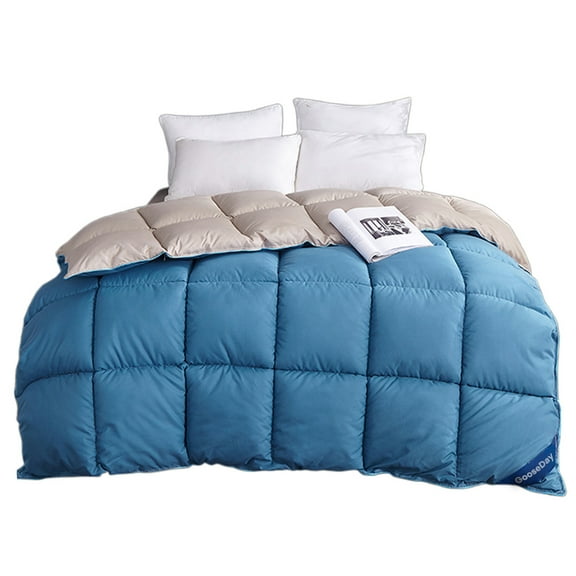 GooseDay Duvets, Ultra-Soft, Breathable, All Season Hotel Home Luxury Bedding Comforters, Blue