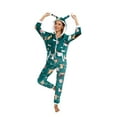 thumbnail image 3 of goowrom Women Christmas Pajamas, Printed Pattern Hooded Jumpsuit, 3 of 9