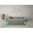 thumbnail image 3 of Ahgly Company Indoor Rectangle Oriental Light Blue Industrial Area Rugs, 2' x 4', 3 of 4