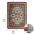thumbnail image 4 of Sonoro Kate 6x9 Area Rugs for Living Room Bedroom, Non Slip Boho Machine Washable Indoor Floor Carpet, Red, 4 of 8